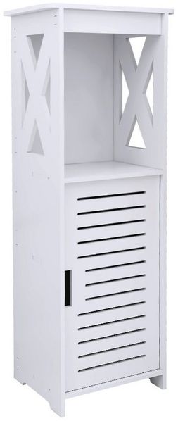 JEOBEST Badkommode Badezimmerschrank, Schrank Freistehend mit 3 Ablagen, (1-St, Badregal), Schmal mit Tür, 26 x 20 x 75 cm