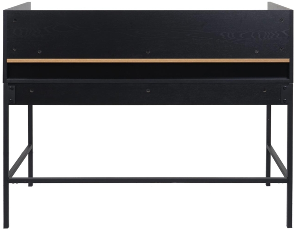 Schreibtisch HWC-J79, Bürotisch Computertisch Arbeitstisch, Schublade 120x50cm Holz Metall ~ Eiche-Optik Bild 7