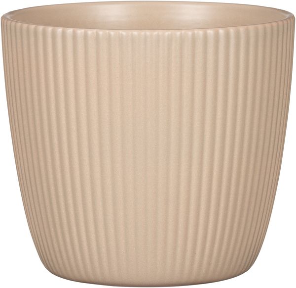 Scheurich Aura, Blumentopf aus Keramik, Farbe: Dry Reed, 27,5 cm Durchmesser, 24,5 cm hoch, 10,32 l Vol.