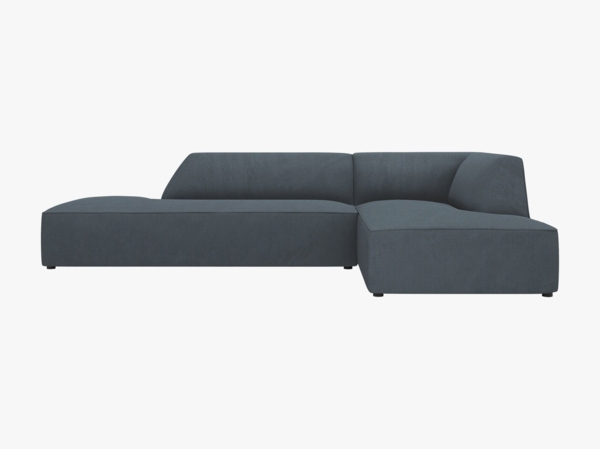 Micadoni Ecksofa Ruby 4-Sitzer Rechts Kord Scala Blau