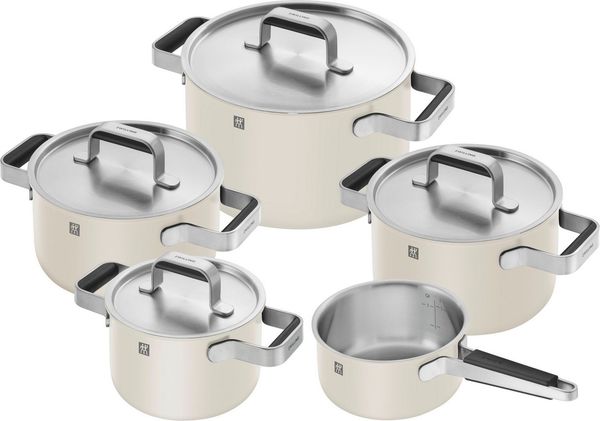 Zwilling Pure Kochgeschirrset 5-tlg. 18/10 elfenbeinfarben