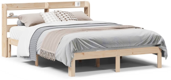 vidaXL Bettgestell mit Kopfteil ohne Matratze 160x200 cm 3306792