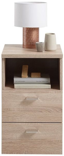 Lomadox Nachttisch CERNA-10, Nachtschrank Nachtkonsole, Eiche Nb, 35/61,5/39,9 cm