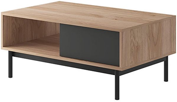 Couchtisch Basic Wohnzimmertisch 104x68cm jackson hickory graphit grifflos