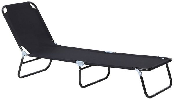 MC Star Gartenliege Sonnenliege verstellbare Rückenlehne Liegestuhl Relaxliege, Campingliege für Garten Balkon 188 x 56 x 28cm
