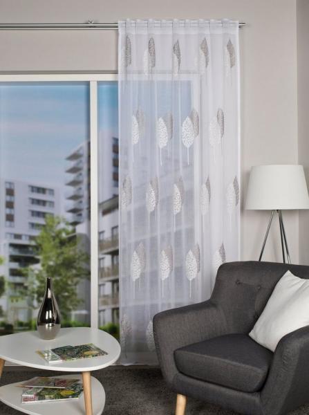 HOME WOHNIDEEN Gardine ALAVARO (1 St), Multifunktionsband, transparent, HxB: 245x140, Kombibandschal