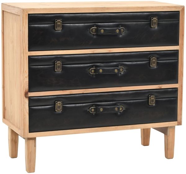 vidaXL Sideboard Tannenholz Massiv 80 × 36 × 75 cm