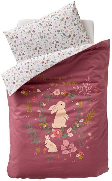 vertbaudet Bettbezug Bettwäsche-Set VERZAUBERTER HASE, Babyzimmer
