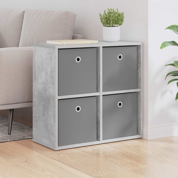 vidaXL Sideboard mit Schubladen Beton Grau 59,5 x 27 x 57 cm 8000535