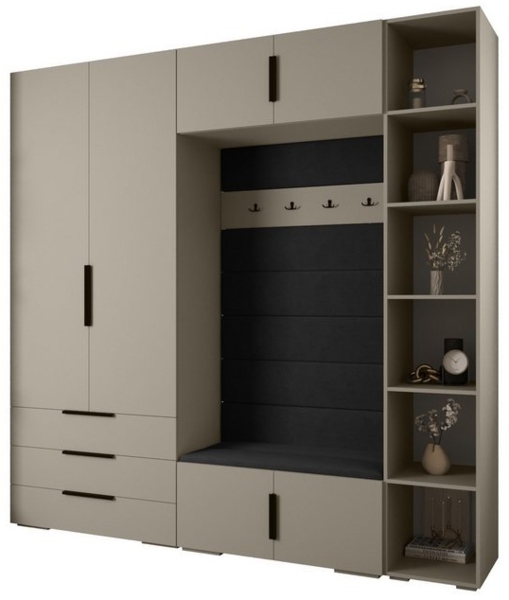 ABIKS MÖBEL Kompaktgarderobe INOVA 1 SATZ 10 Möbelset, Garderobe mit Kleiderstange und Regalen Bild 4
