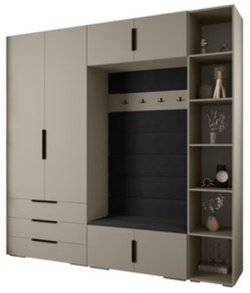 ABIKS MÖBEL Kompaktgarderobe INOVA 1 SATZ 10 Möbelset, Garderobe mit Kleiderstange und Regalen Bild 6