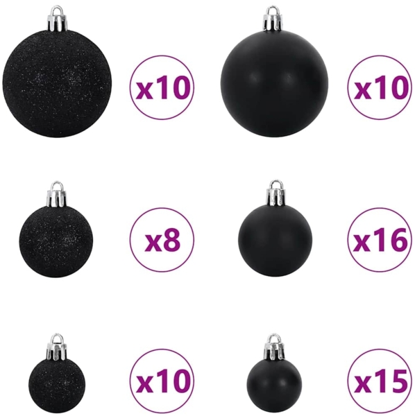 vidaXL Künstlicher klappbarer Weihnachtsbaum Grün und Weiß 180 cm 3395596 Bild 6