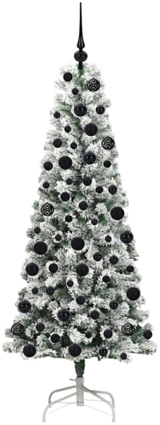 vidaXL Künstlicher klappbarer Weihnachtsbaum Grün und Weiß 180 cm 3395596 Bild 3
