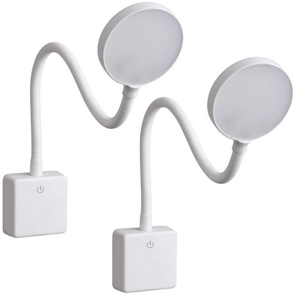 SEBSON LED Steckdosenleuchte 2x LED Steckdosenlampe dimmbar und flexibel - 4W 290lm neutralweiß, LED fest integriert, neutralweiß