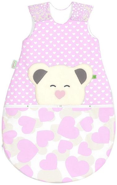 Odenwälder 1539 Jersey Schlafsack Mucki Air Smart Hearts Light Pink