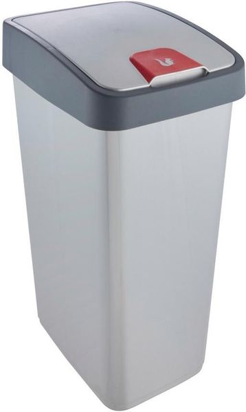 Keeeper 'Magne' Abfalleimer, Kunststoff, Silber / Anthrazit, 45 Liter