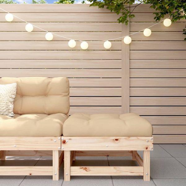 vidaXL Gartenhocker mit Kissen Massivholz Kiefer 825436