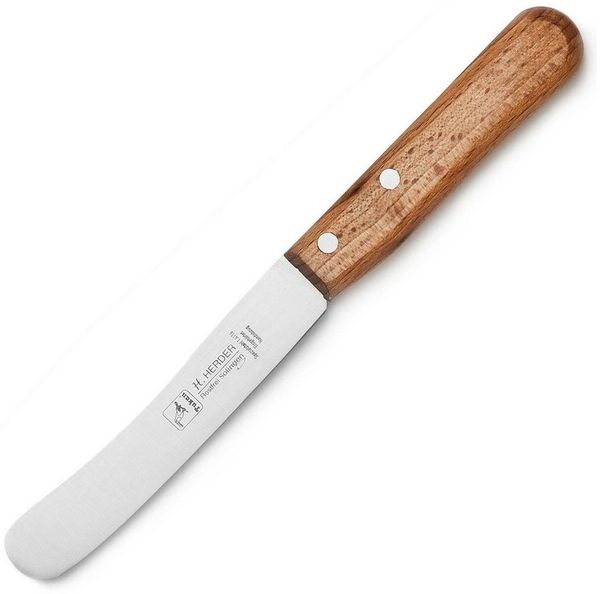 Landshop24 Brötchenmesser Buckelsmesser, Frühstücksmesser Glattschliff Solingen "Buchenholz", Material Klinge: Edelstahl (Spezialstahl 1.4116)
