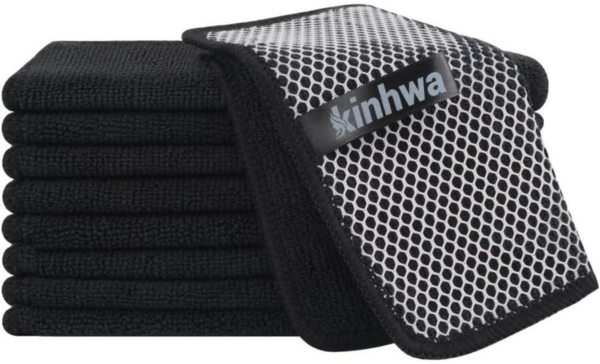 30x30cm Mikrofasertücher Schwarz 20 Stück Super saugfähig & fusselfrei