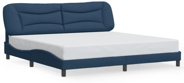 vidaXL Bettgestell ohne Matratze "Hvar" Blau 200x200 cm Stoff 3207799