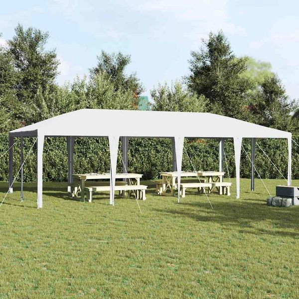 vidaXL Party-Zelt Weiß 800 x 400 x 266 cm Polyethylen und Stahl 42003437