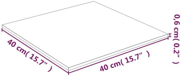 vidaXL Tischplatte Transparent 40x40 cm Hartglas 345071 Bild 4