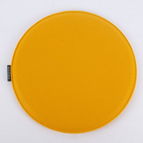 Magma Heimtex Stuhlkissen Magma Stuhlkissen AVARO Filz rund senf gelb 35x2 cm