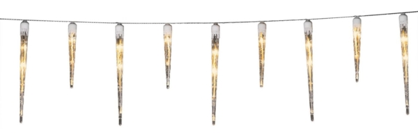 KONSTSMIDE No. 2746-802 LED Eiszapfen Lichtervorhang 16 Zapfen bernsteinfarben IP44 Bild 2
