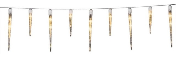 KONSTSMIDE No. 2746-802 LED Eiszapfen Lichtervorhang 16 Zapfen bernsteinfarben IP44 Bild 4