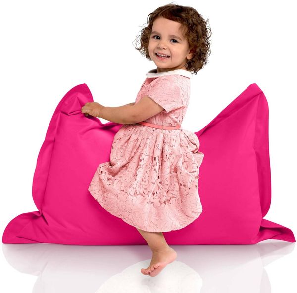 Green Bean® Kinder-Sitzsack 70x100cm & 70 Liter EPS-Perlen Füllung - Indoor & Outdoor Bean Bag Sitzkissen - Pink