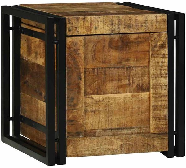vidaXL Aufbewahrungsbox mit Speicher 40 x 40 x 40 cm Massivholz Mango 4016748