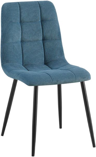 Esszimmerstuhl FANOR - Cord Blau 45x55x84 cm | Essstühle Esszimmerstühle Küchenstühle Wohnzimmerstühle