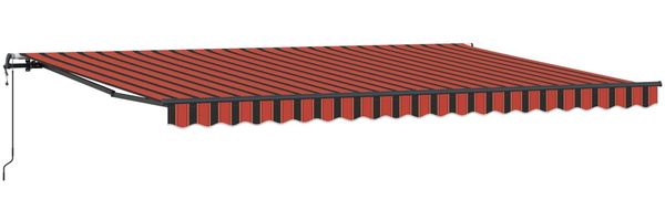 vidaXL Ausziehbare Markise Orange und Braun 500 x 300 cm 3331225 Bild 2