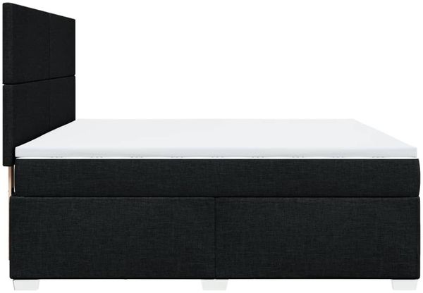 vidaXL Boxspringbett mit Matratze Schwarz 180x200 cm Stoff 3292862 Bild 11