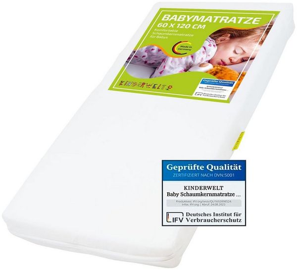 Kindermatratze Schaumstoff Matratze 60 x 120 Baby Kinder Bett, KiNDERWELT