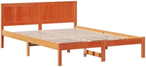 vidaXL Bettgestell Braun 140 x 200 cm Massivholz Kiefer 872190