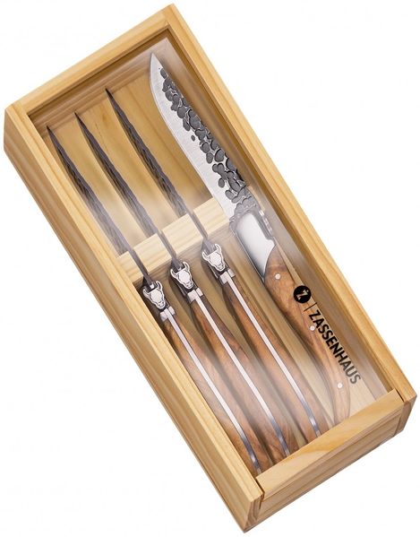 Steakmesser Messer Set 4-tlg in Holz-Geschenkbox ZASSENHAUS BULL 071252
