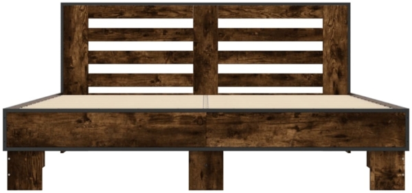 vidaXL Bettgestell Räuchereiche 150x200 cm Holzwerkstoff und Metall 3280099 Bild 3