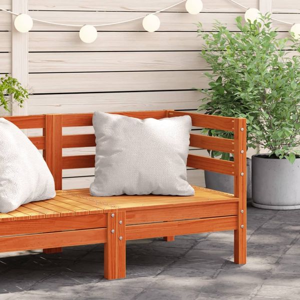vidaXL Garten-Ecksofa Wachsbraun Massivholz Kiefer 837981