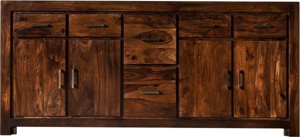 Sideboard Sheesham 200x45x90 braun lackiert METRO LIFE #134