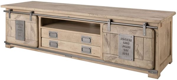 TV-Board Mango 180x55x50 whitewash lackiert RAILWAY #346