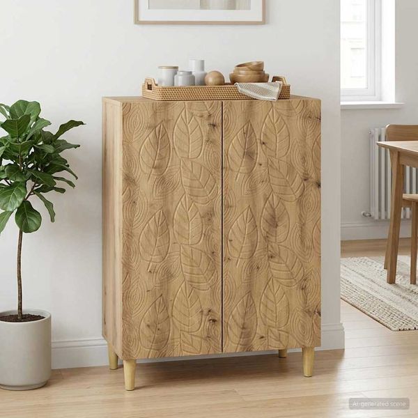 vidaXL Sideboard Artisan-Eiche 66 x 34,5 x 90 cm Holzwerkstoff 895054