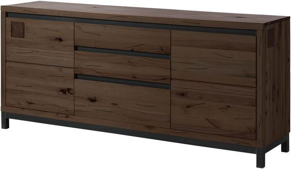 Sideboard Kernbuche 190x45x85 tabacco braun geölt VILLANDERS #251