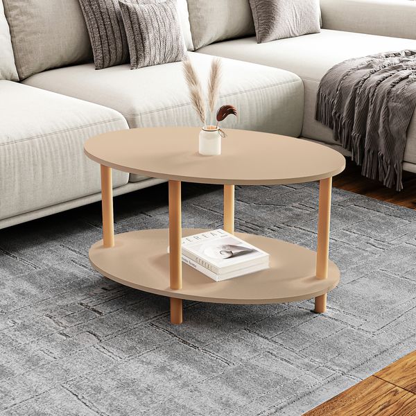 Couchtisch Højreby 70x44x43 cm Cappuccino [en. casa]