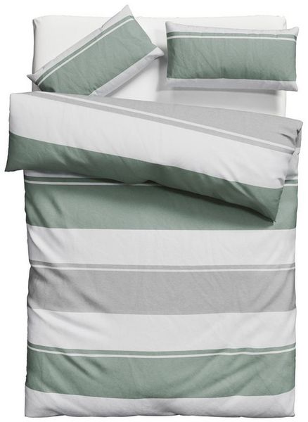OTTO home Bettwäsche Yonne, Renforcé, 2 teilig, in frischen Farben, gestreifte Bettwäsche, ab Gr. 135x200 cm