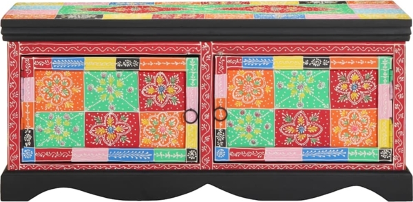 vidaXL Couchtisch Mehrfarbig 90x50x40 cm Massivholz Mango 4017561