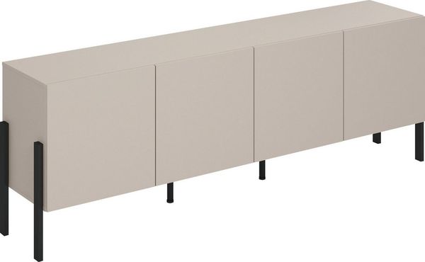 INOSIGN Kommode Jukon,Breite 200 cm, moderne grifflose Kommode,4 Türen, Sideboard, Anrichte viel Stauraum, push-to-open-Funktion
