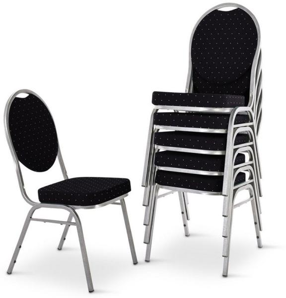 Raburg Stapelstuhl Bankettstuhl, stapelbar, für Konferenz, Seminar & Wartezimmer, David (Set), extra stabile, gepolsterte Metallstühle, belastbar bis 150 kg