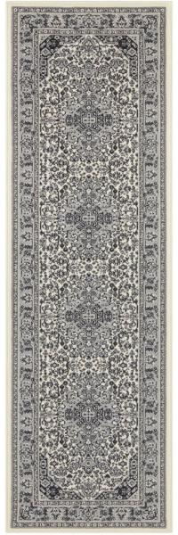 Orientalischer Kurzflor Teppich Skazar Isfahan Creme - 80x250x0,9cm