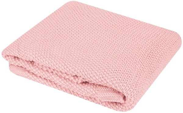 Kikka boo Babydecke Dream Big gestrickt,100% Baumwolle 100 x 75 cm Kuscheldecke rosa